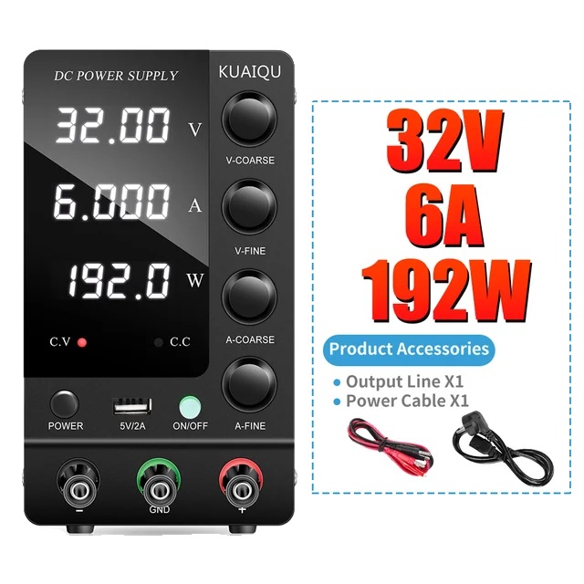 Dc-netzteil, Einstellbare Spannung, Hohe Stromausgang, Sps-c3206 Schwarz, 220v