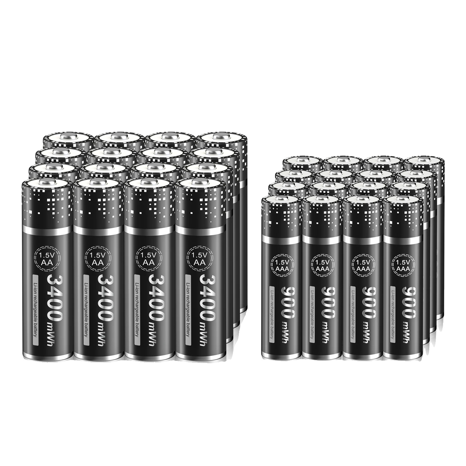 Wiederaufladbares Batterieladegerät, 8-slot Lcd-display, Intelligente Ladesteuerung, Silber