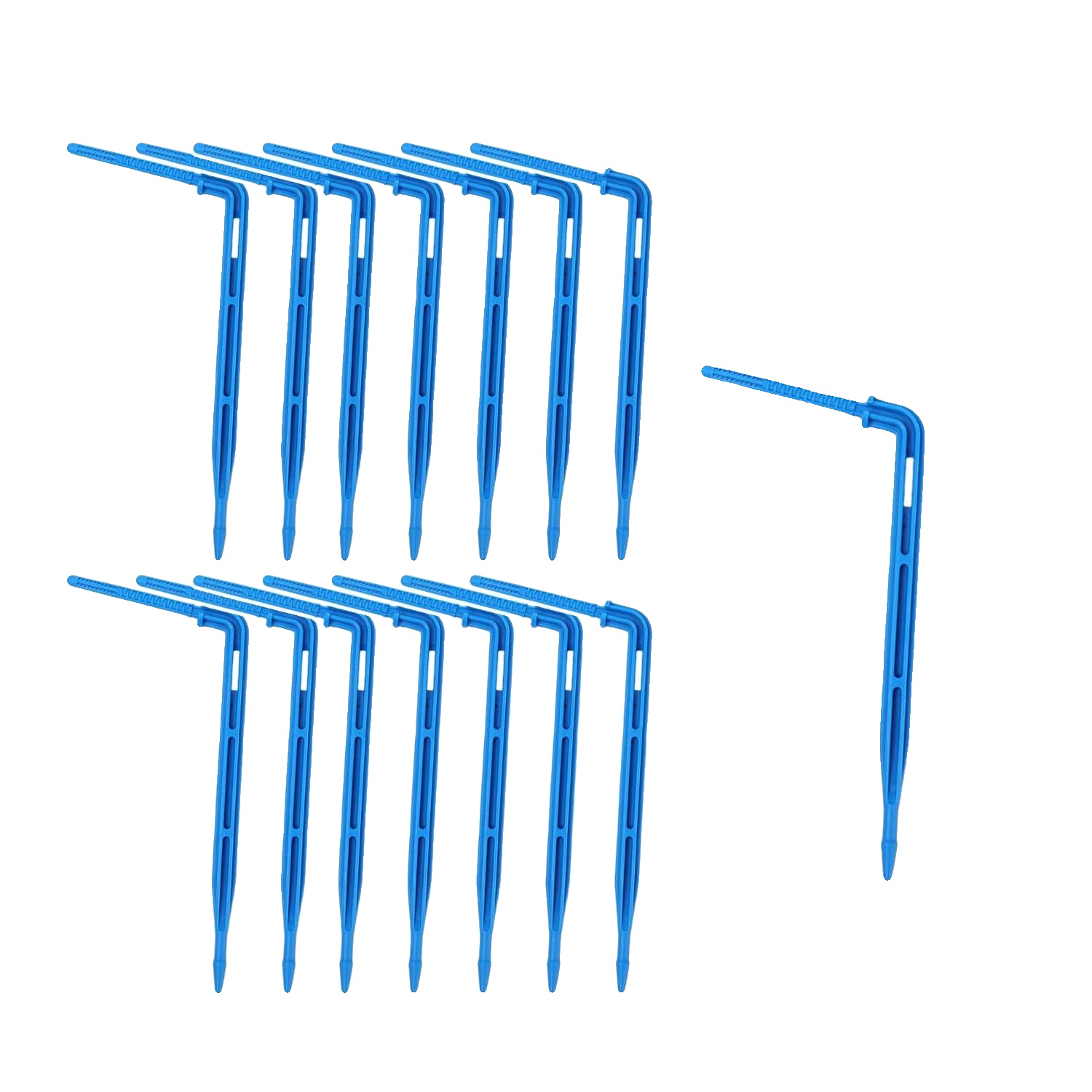 Mikro-tropfbewässerungssystem, Pfeiltropfer, Einstellbare Durchflussrate, Blau - 60 Stück