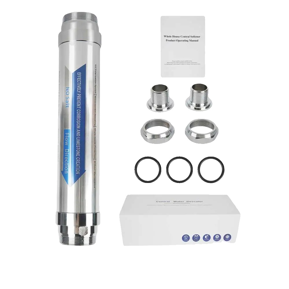 Wasserenthärter, Edelstahlmaterial, Dn20-anschluss, Maximale Durchflussrate 4t/h, Betriebstemperatur 0°c–100°c, 86% Verhinderung Von Kalkablagerungen