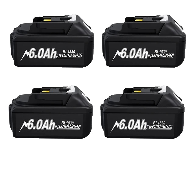 Lithium-ionen-batterie, 18v Spannung, 6,0ah Kapazität, 6.0ah-4pcs