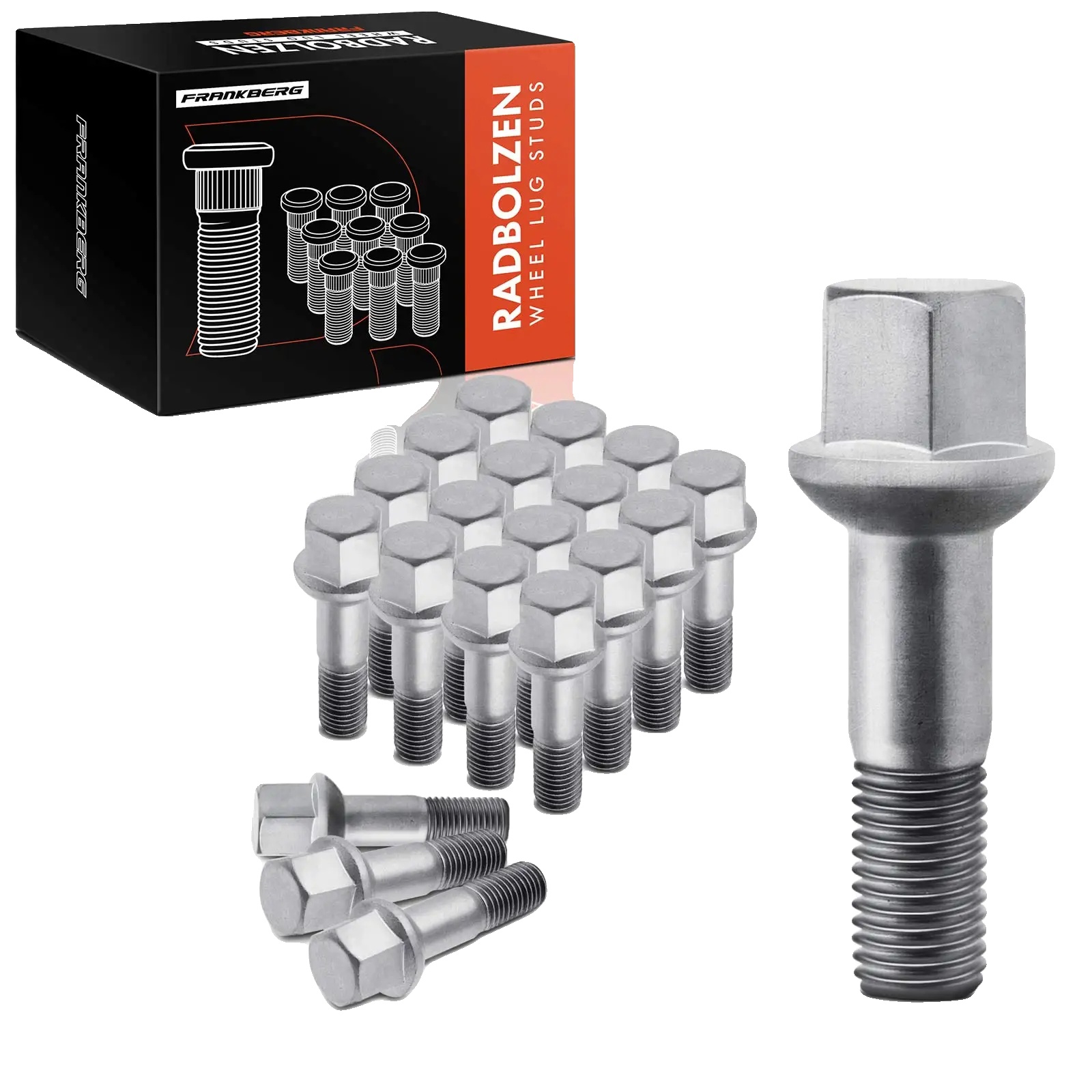 Radbolzen, Stahl, Länge 61 Mm, M12 X 1,5 Gewindegröße, 19 Mm Gewindelänge, 17 Mm Schlüsselweite
