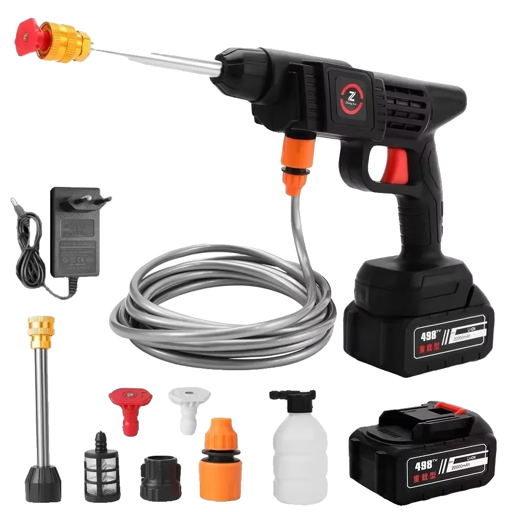 Hochdruck-akkuautowaschpistole, 240 L/h Durchflussrate, 3,5 Mpa Druck, 20000mah (mit Nur 1 Batterie), Nan, Nan, Nan