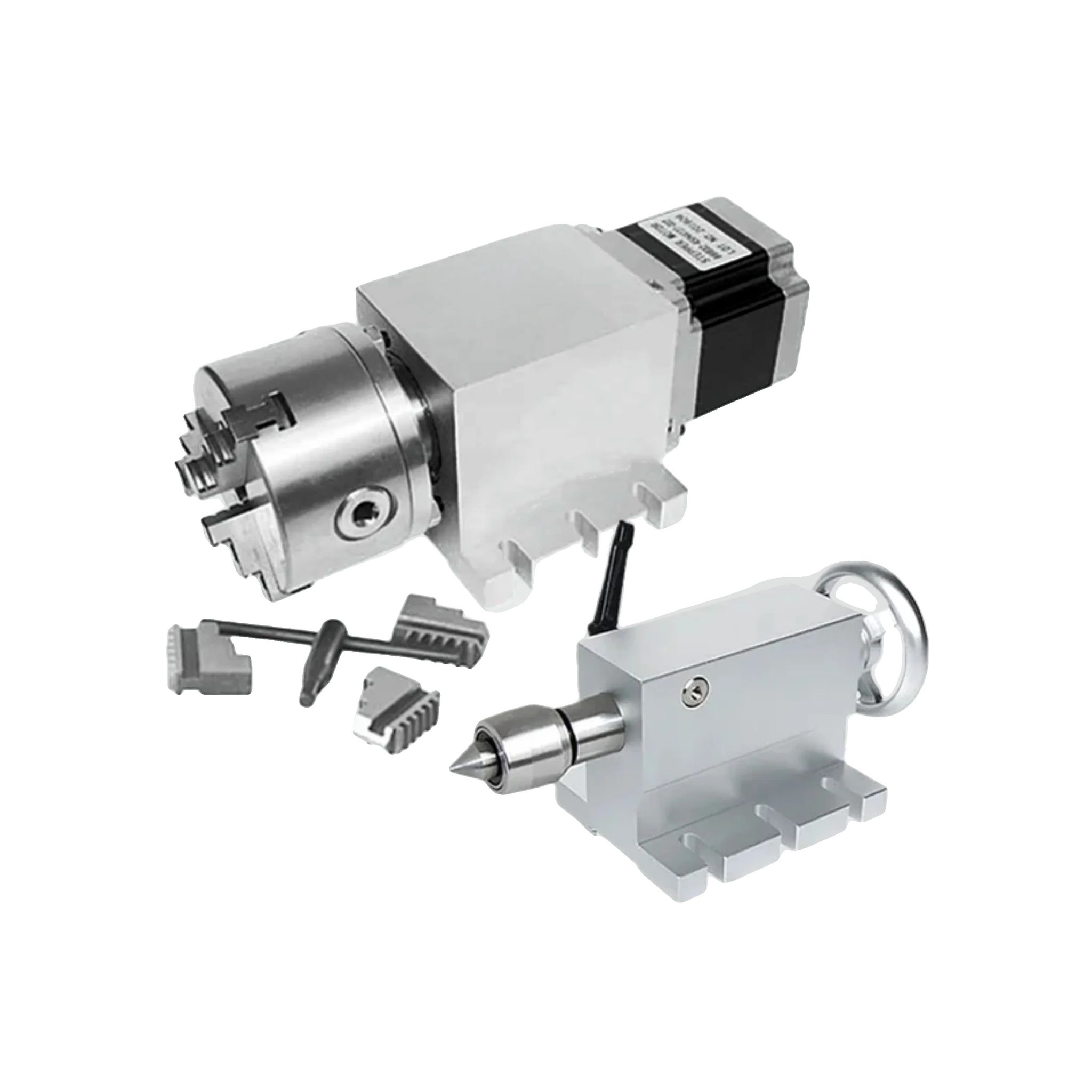 Rotationsachse, Nema34 Schrittmotor, Nullspiel, 3 Backen K11-130mm
