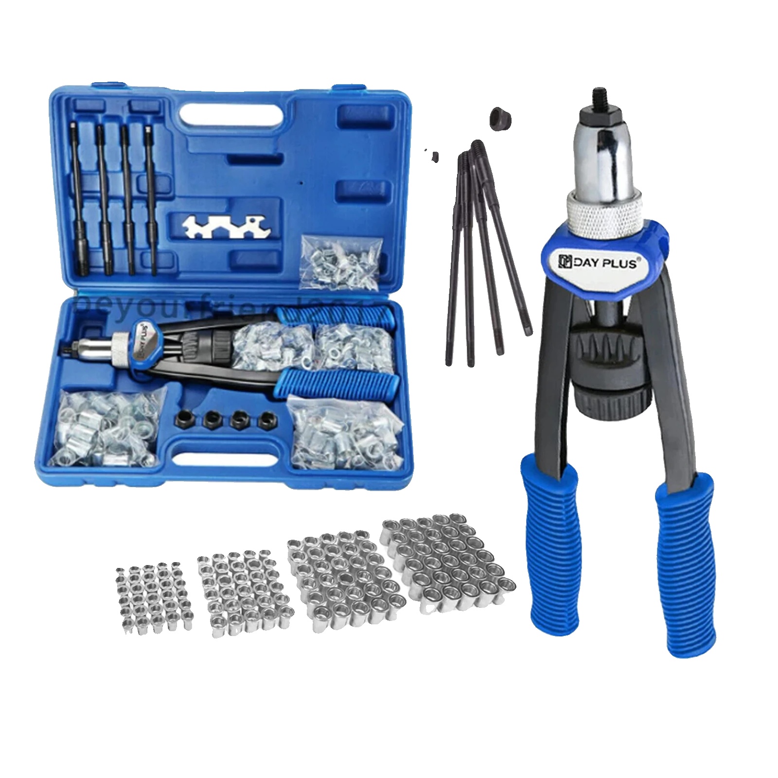 Rivetsatz, Handrivetwerkzeug, 150-teiliges Sortiment, Rivetschlüssel-set