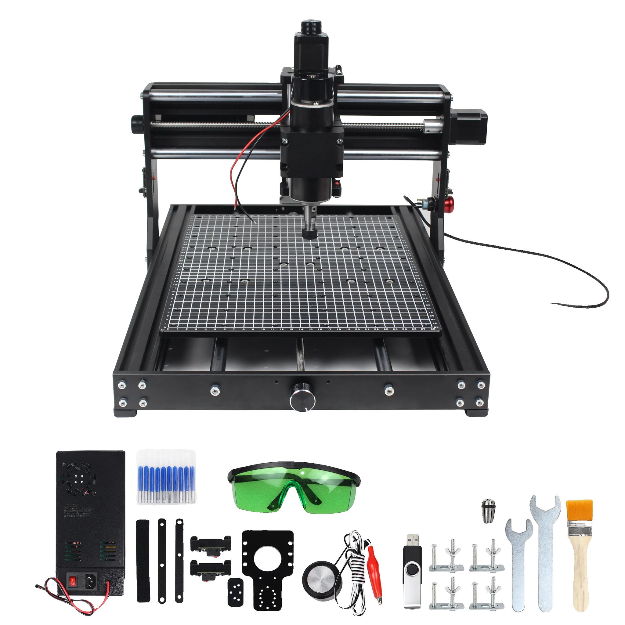 Cnc-graviermaschine, 500w Spindelmotor, Breite Materialkompatibilität, Nur Maschine-a, Mit 40w Laser, 220v-e