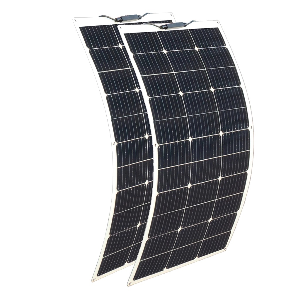 Flexibles Solarpanel, 100 W Leistung, Monokristallines Material, 200w 2 Stück 100w