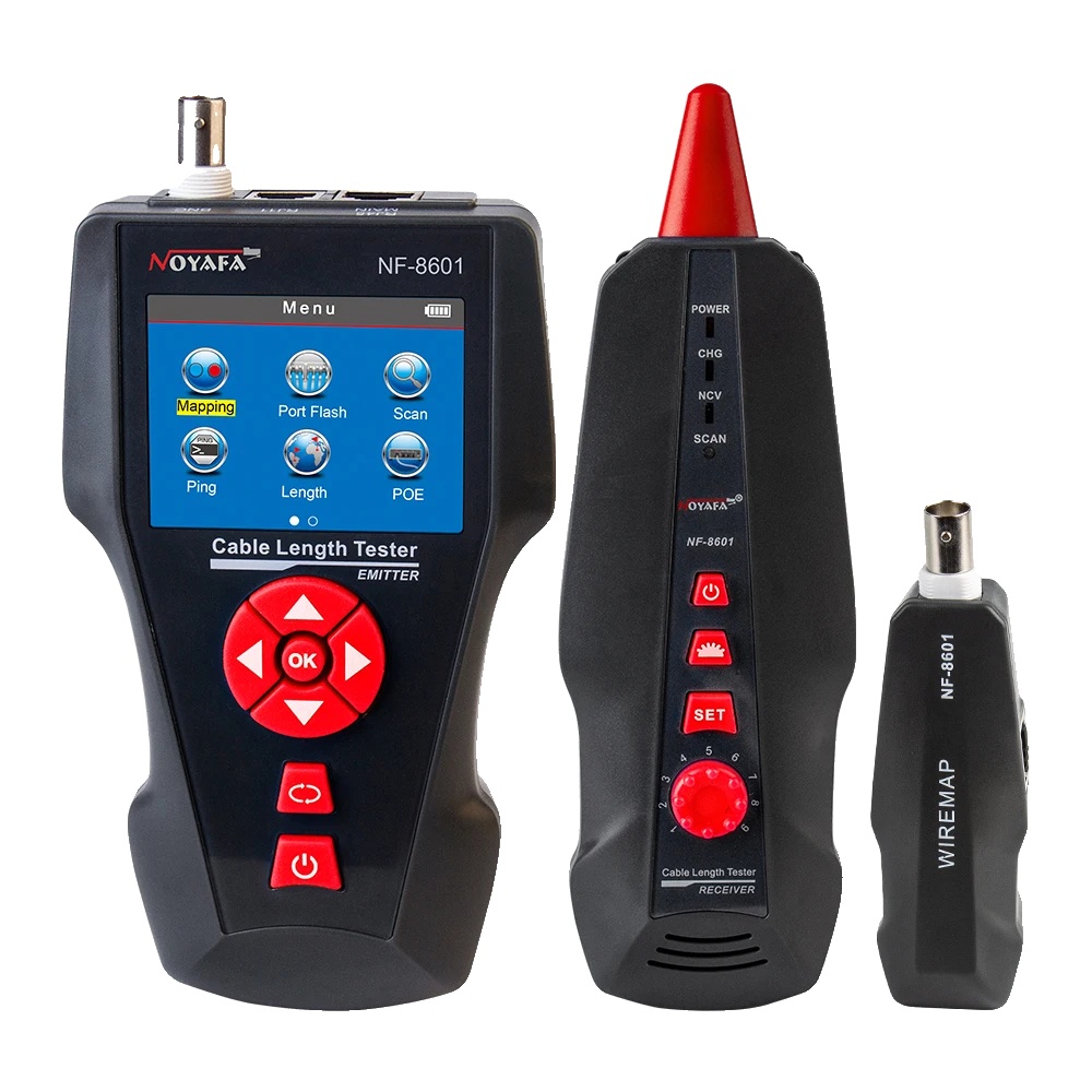 Noyafa Netzwerkkabeltester, Multifunktionale Testfähigkeiten, Längenmessung, Nf-8601