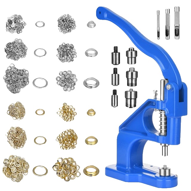 Ösenwerkzeugset, Stahlmaterial, Vielseitige Verwendung, Blau