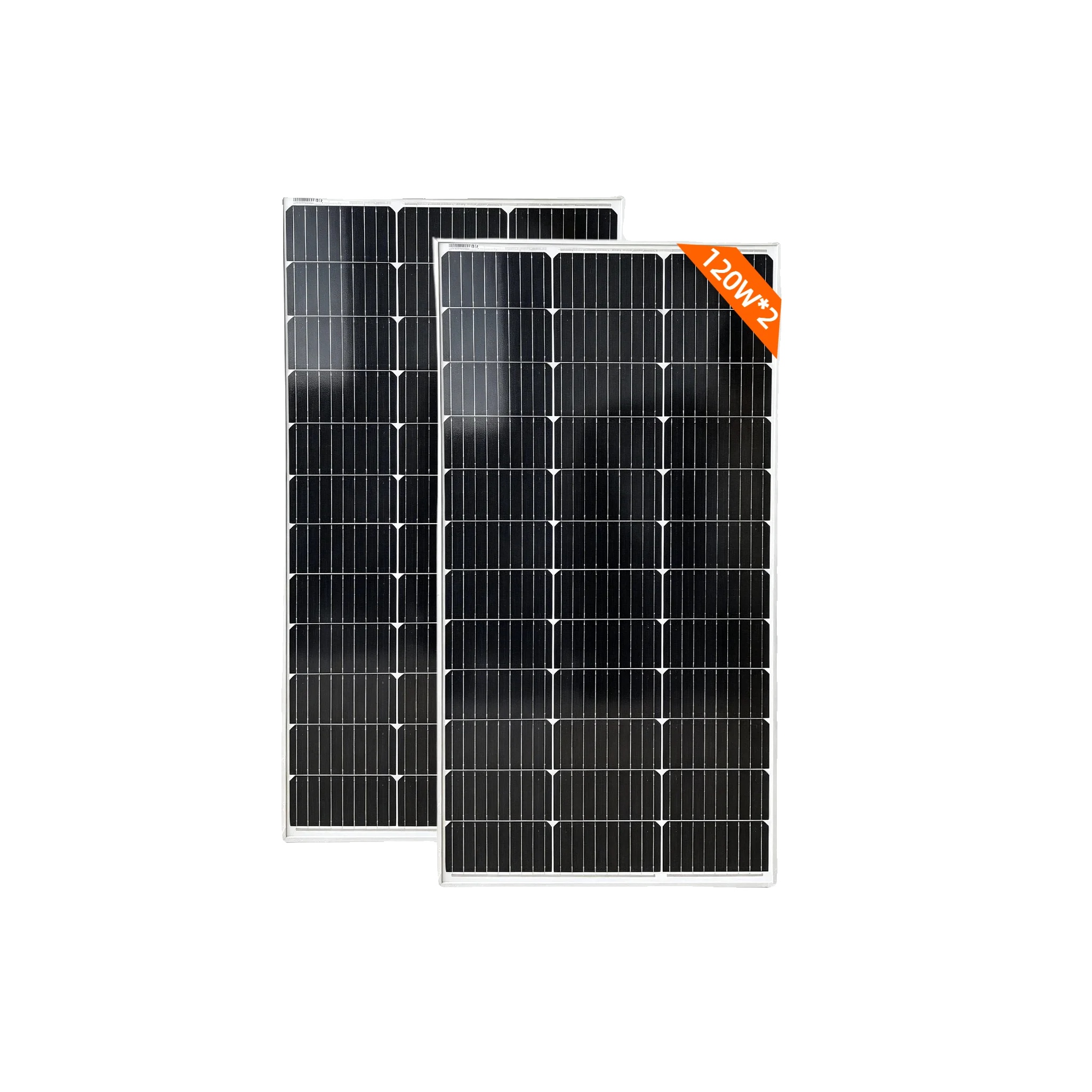 Solarpanel, Hohe Umwandlungseffizienz, Langlebige Konstruktion, 120w 2pcs