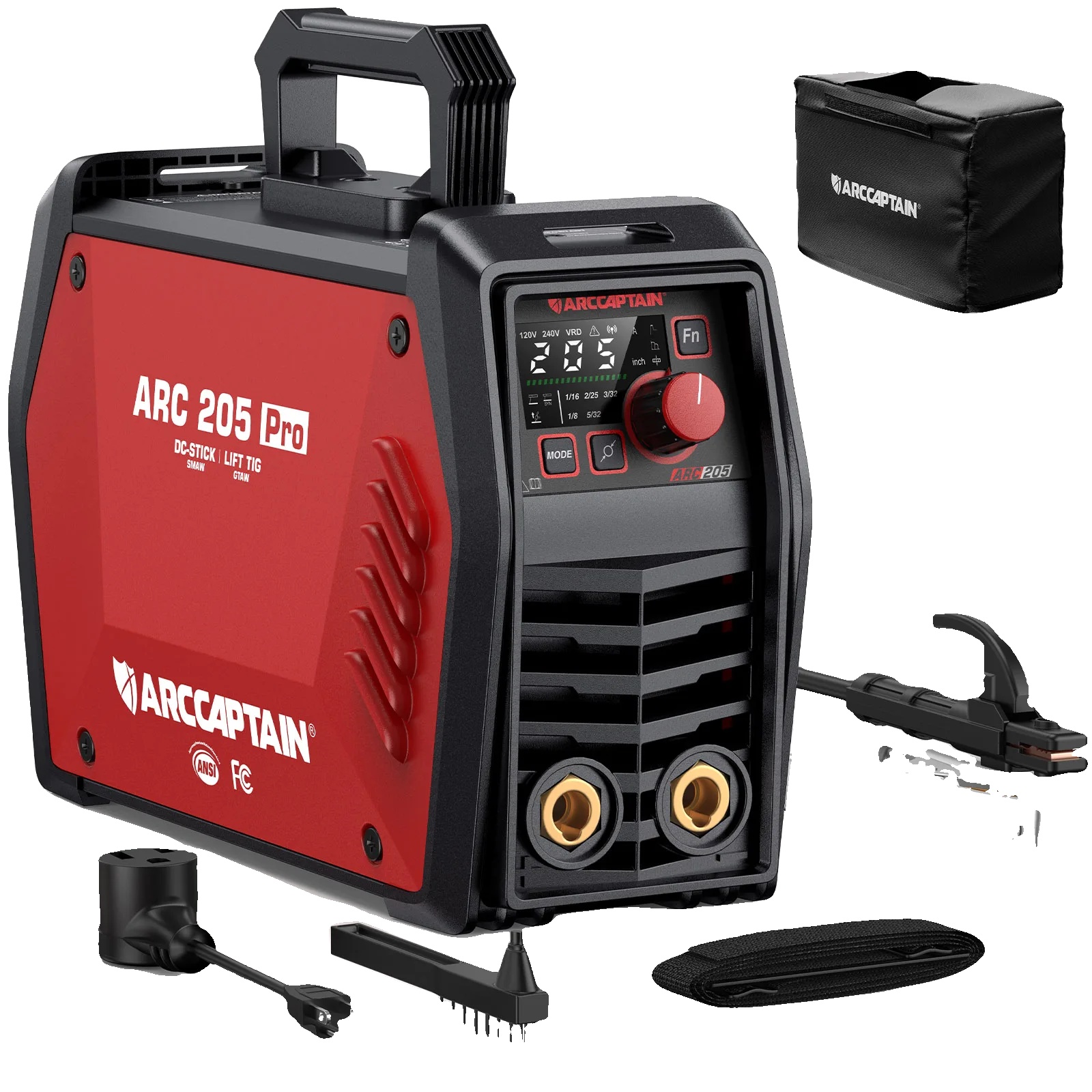 Elektroden-schweißgerät, 205 Ampere, Dualspannung 120v/240v, Kompaktes Design, Integrierte Mcu-steuerung, Kompatibel Mit Mehreren Elektroden