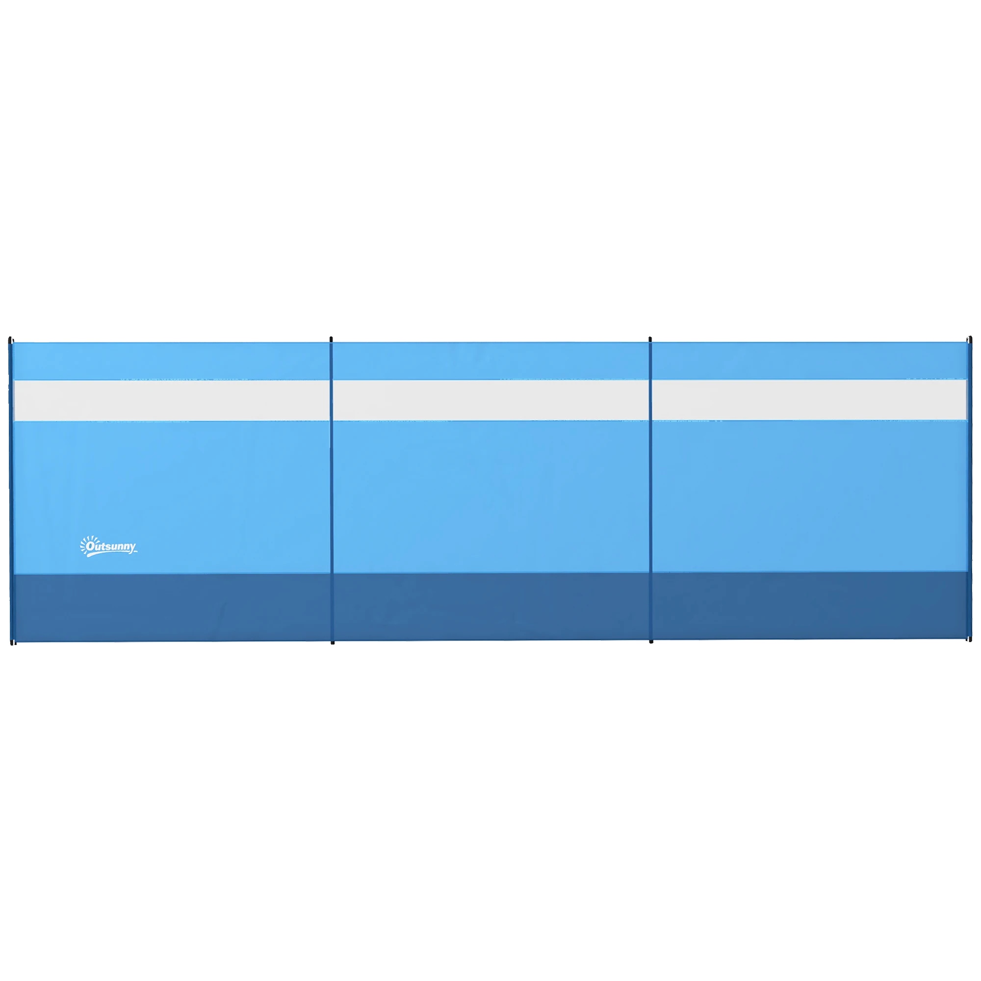 Windschutz Privatsphäre Schutz, 440l X 140h Cm, Stahlpfosten, Geeignet Für 5-8 Personen, Uv-beständiger Stoff, Tragetasche Enthalten