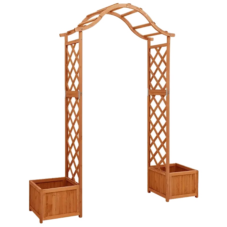 Gartenpergola, Massiv-fichtenholz, Wetterbeständiges Design, Khaki