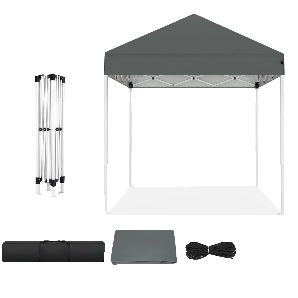 Pavillon, Tragbares Design, Verstellbare Höhen, Dunkelgrau