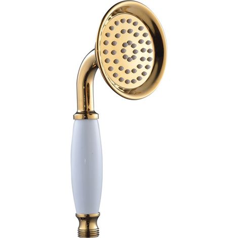 Handbrause Messing Keramik Gold, Runde Handbrause, Kleine Dusche Ohne Schlauch