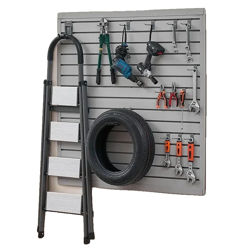 Slatwall-panel, Pvc-material, Abmessungen: 1230 X 1235 Mm, Modulares Design, Werkzeugaufbewahrung, Einfache Installation