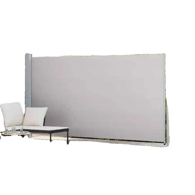 Terrassen-seitenmarkise, Langlebiges Polyester, 200 Cm X 500 Cm, Für Den Außenbereich Geeignet, Wandmontiert, Uv-schutz