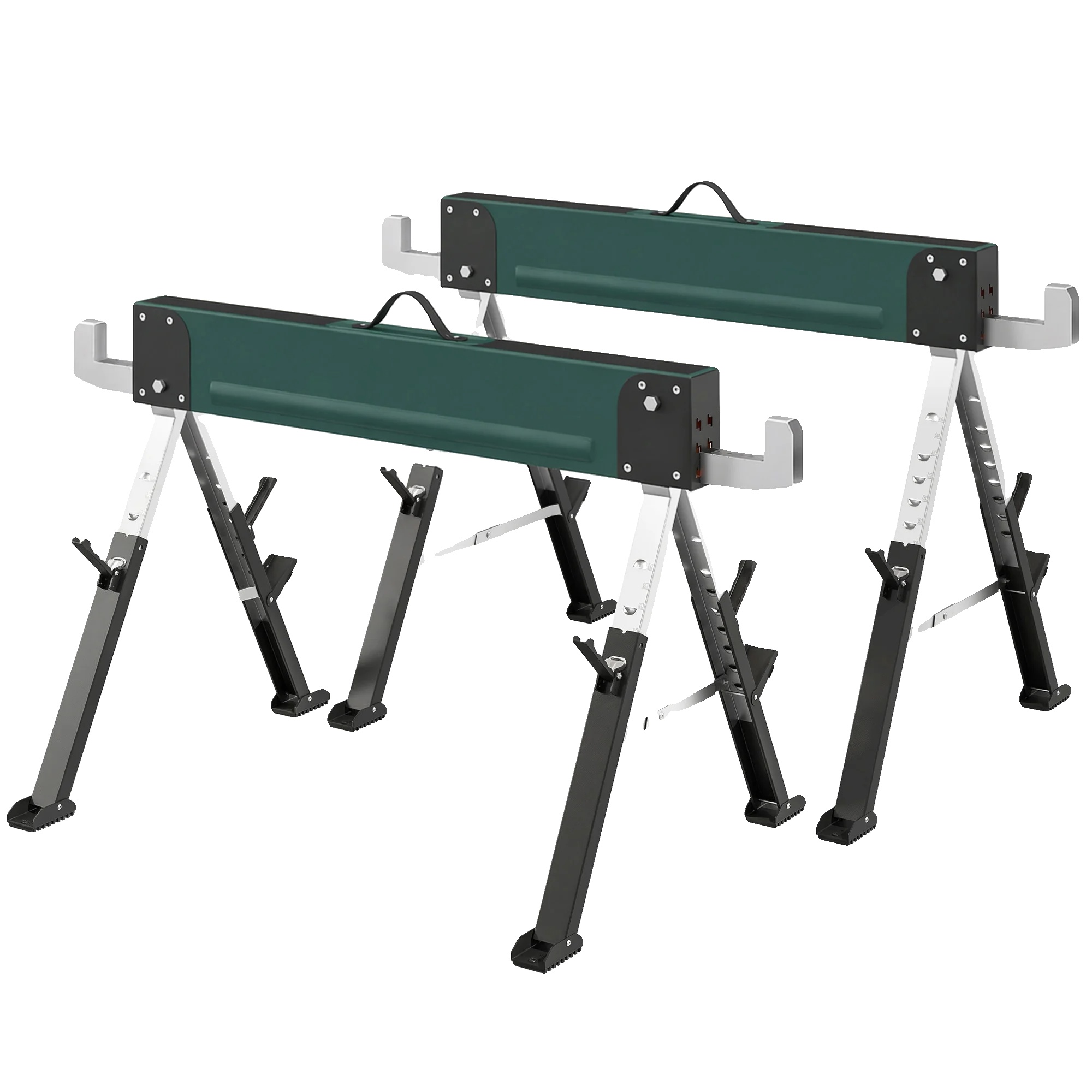 Faltsägeböcke, Verstellbare Höhe, Tragbares Design, Grün