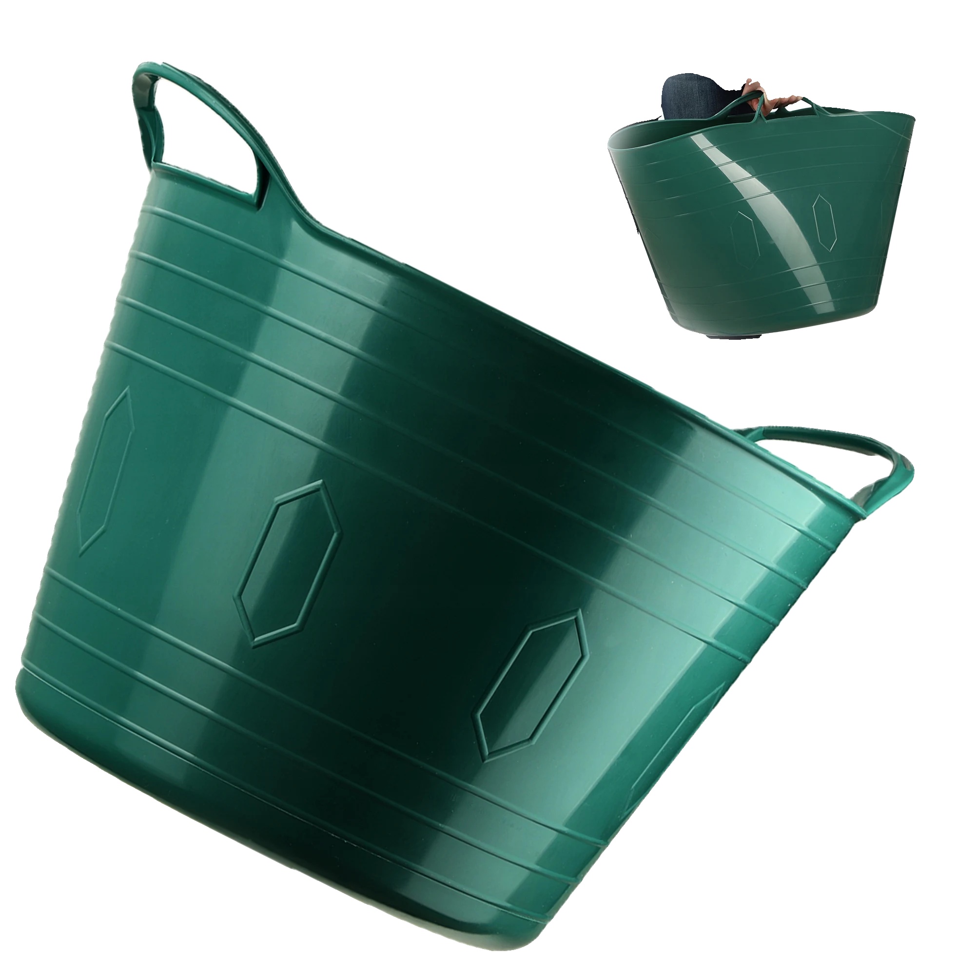 Wäschekorb, 42l Fassungsvermögen, Polypropylen-material, Langlebige Griffe, Leichtes Design, Stilvolle Farben