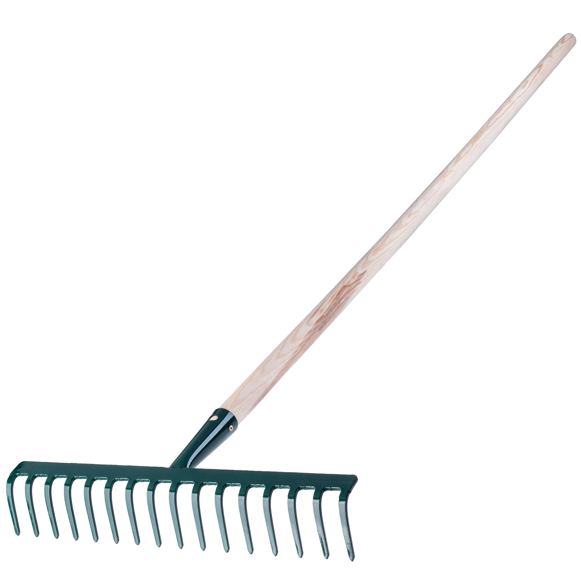 Gartenrechen, Langlebiger Stahl, Griff Länge 60 Zoll, Kopfbreite 16 Zoll, Gewicht 2,5 Lbs, Geeignet Für Rasen- Und Landschaftspflege