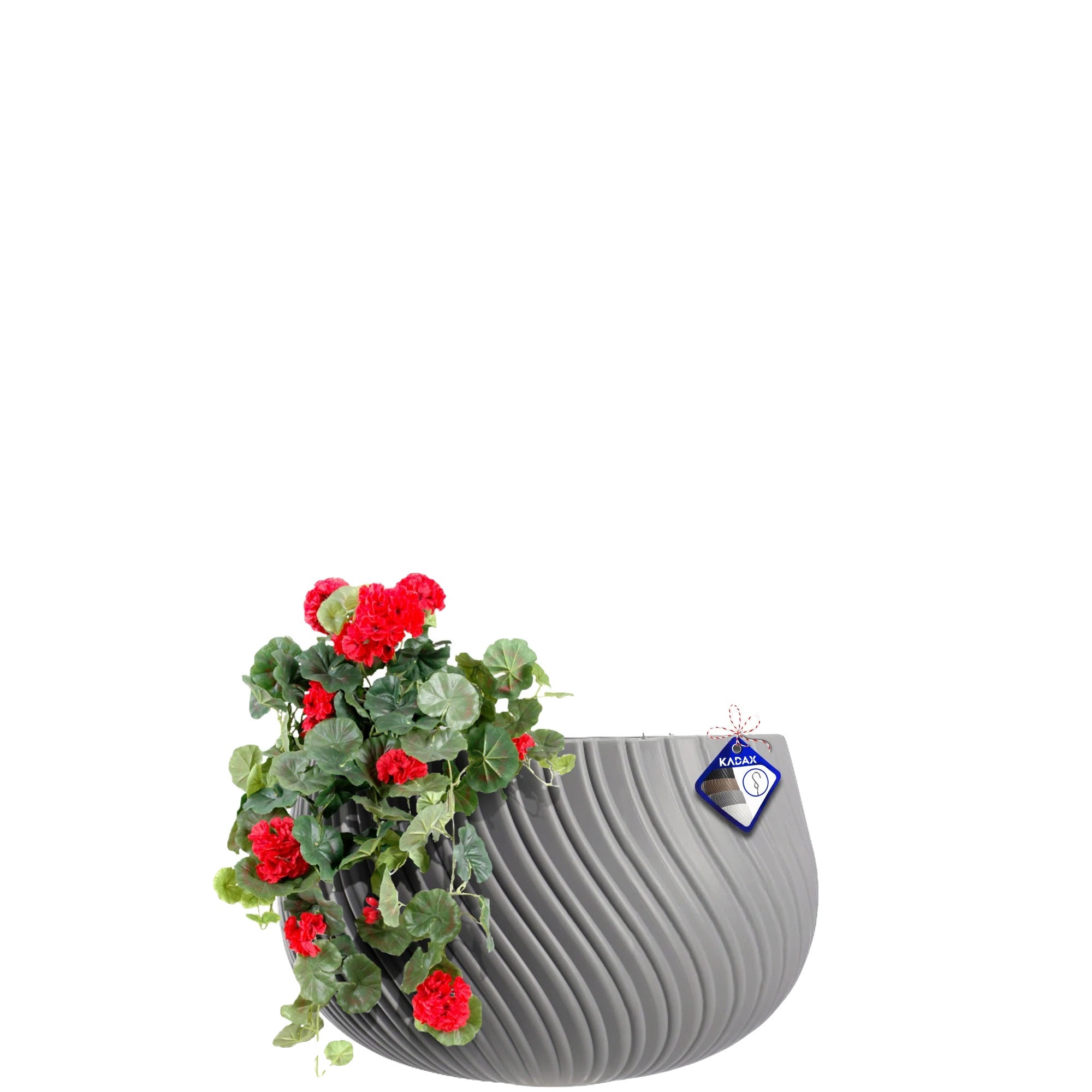 Hängender Blumentopf, Robuste Konstruktion, Platzsparendes Design, Hellgrau