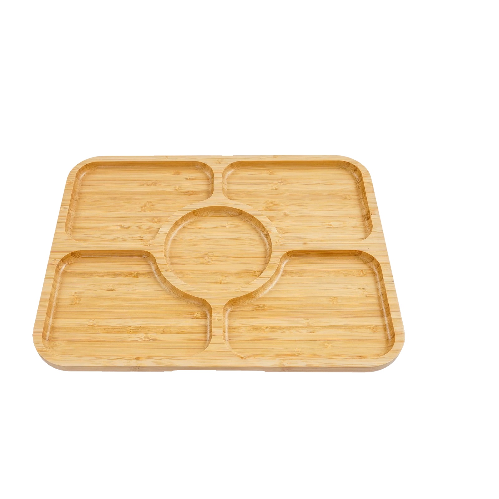 Charcuterie-board, Set Aus 2, Snap-fit-design, 5 Fächer