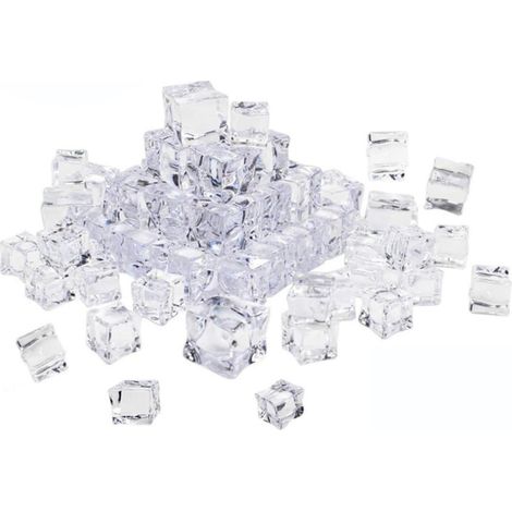 48 Stück Künstliche Plastik-eiswürfel, Transparent