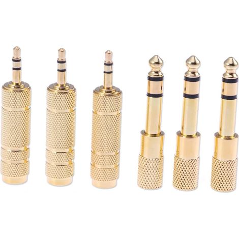 6,35-mm-stereo-audio-klinkenstecker-adapter Aus Kupfer Und Gold