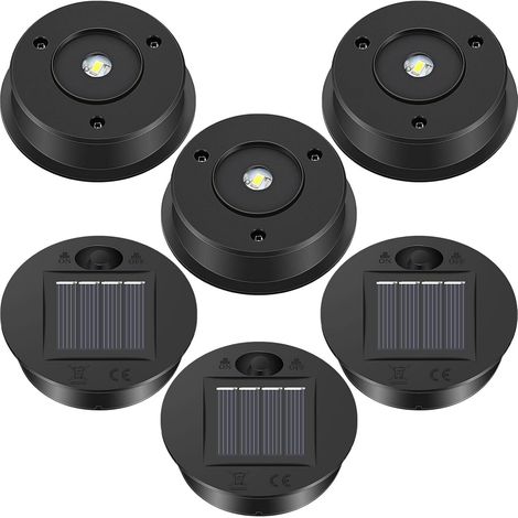 Pack Mit 6 Ersatzteilen Für Solarleuchten – Led-solarpanel 1,2v – Durchmesser 7 Cm – Automatische Nachtbeleuchtung