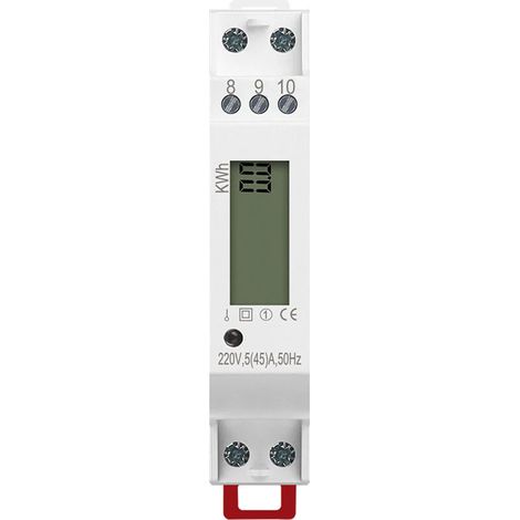 Elektronischer Mikro-monophase 45a Schienen-zähler, 1p-spur, Intelligenter Zähler, Wohnungsvermietung, Wohnungsexport, Digitale Anzeige, Schienen-zähler