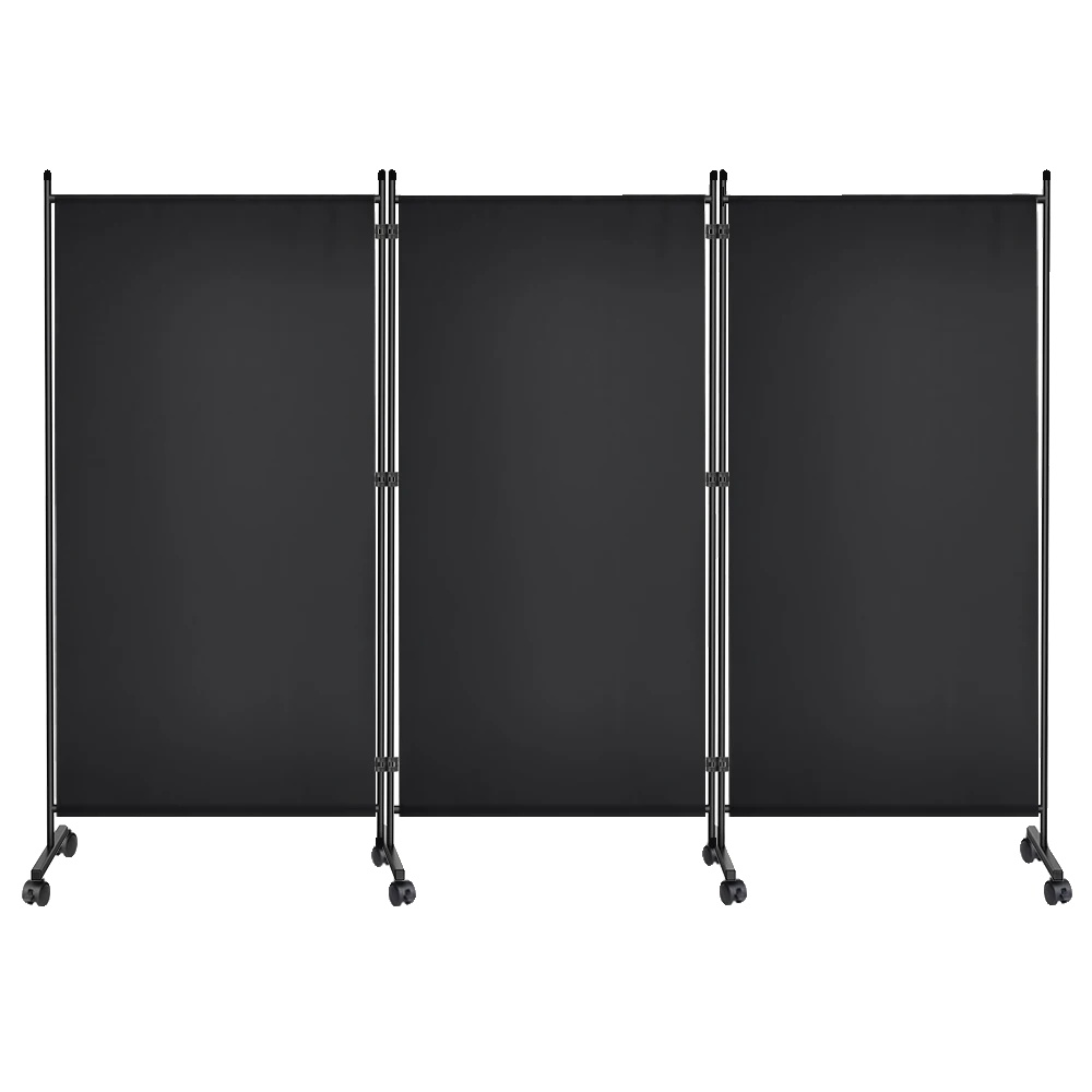 Raumteiler, Flexibles Design, Robuste Konstruktion, Pfe Schwarz, 260180cm