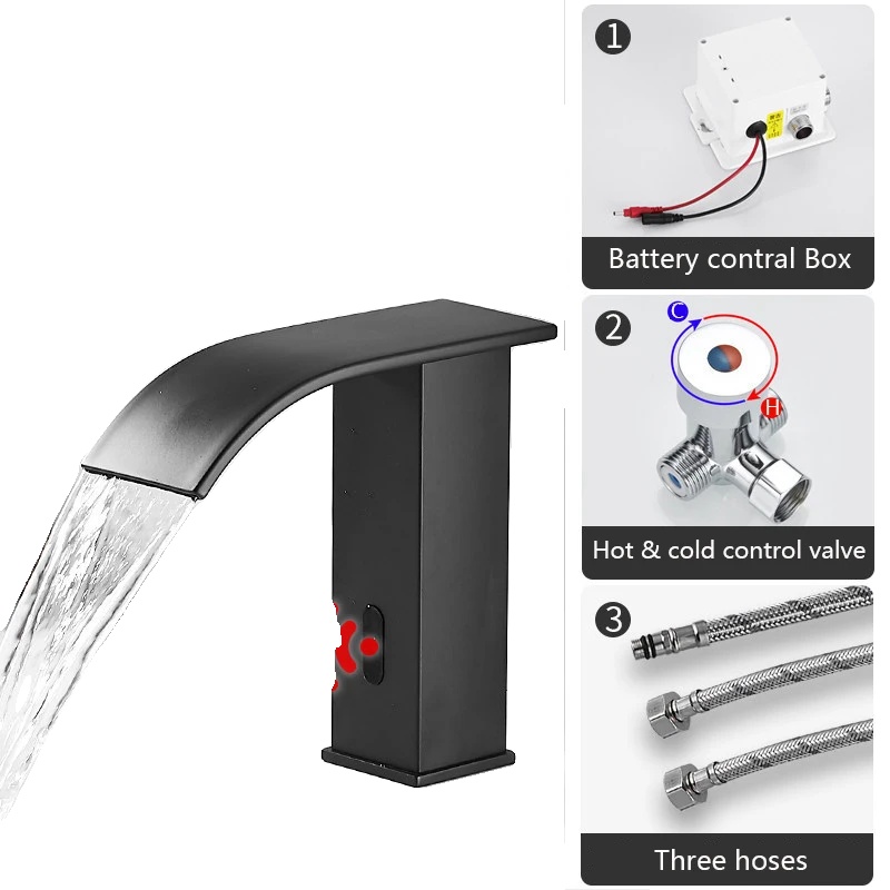 Intelligenter Sensor Waschtischarmatur, Berührungslose Bedienung, Chrom-finish