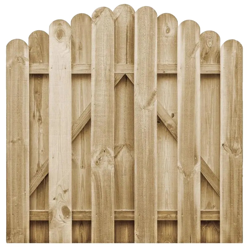 Gartentor, Imprägniertes Kiefernholz, Modernes Design, Schwarz