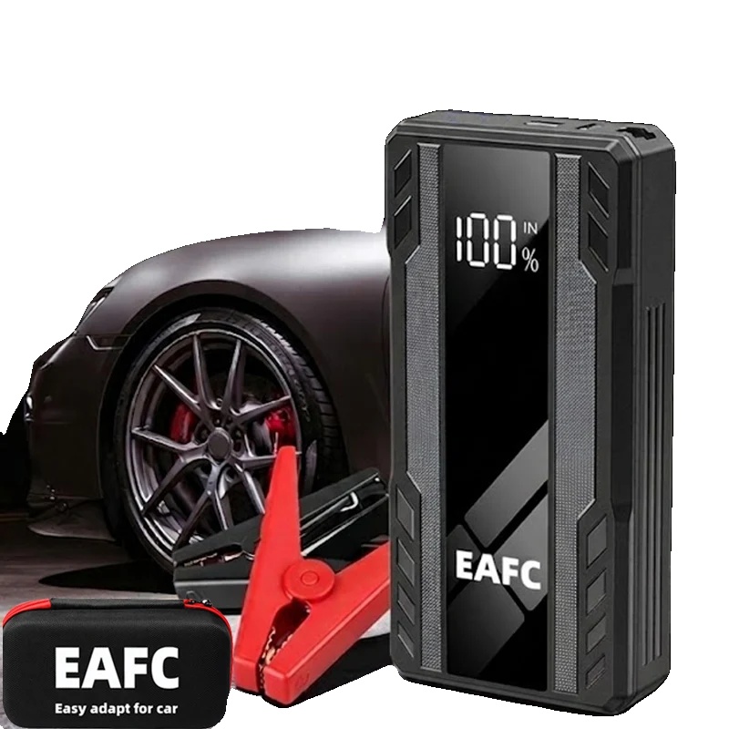 Tragbarer Auto-starthilfe, 600 A Spitzenstrom, Dual-usb-ladung, F-schwarze Box