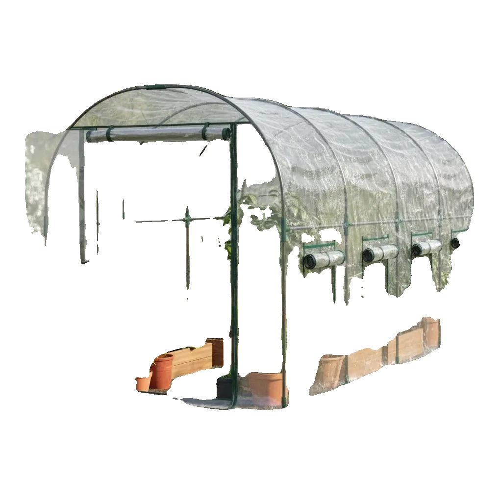 Gewächshaus, Langlebiges Pvc, Pulverbeschichtete Stahlkonstruktion, Transparent
