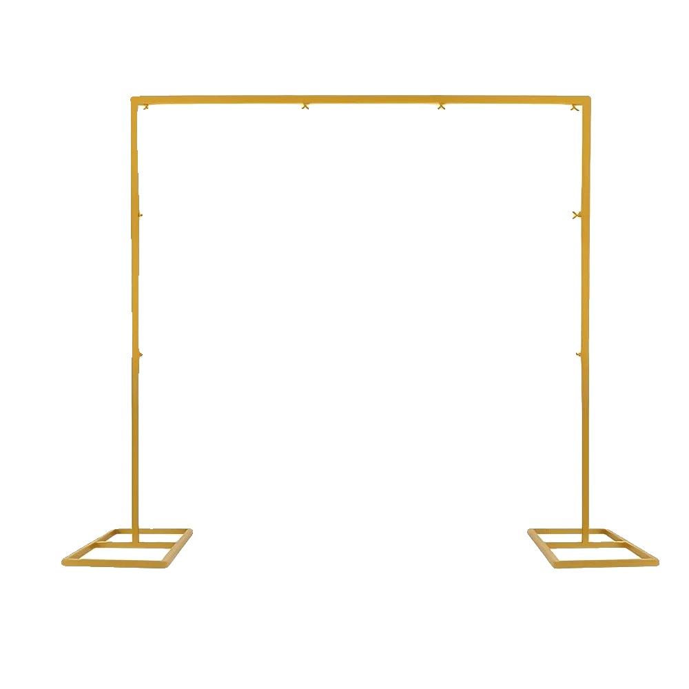 Hochzeitsbogenständer, Höhenverstellbar, Robuste Metallkonstruktion, Quadrat-3m, 2m/6.6ft-d