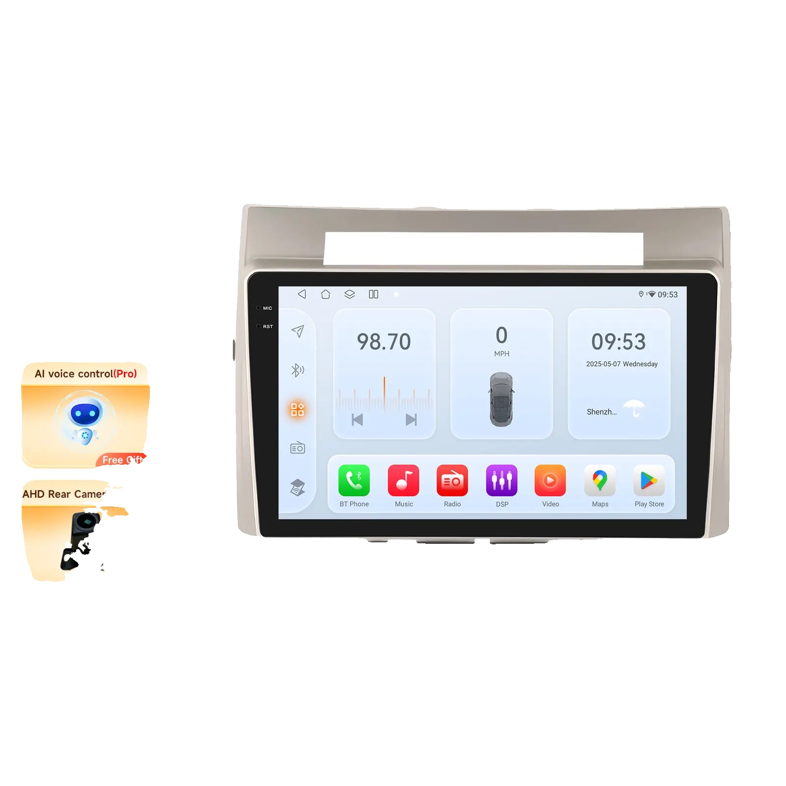 Autoradio, Sprachsteuerung, Multimedia-player, Kompatibel Mit Toyota Corolla Verso Ar10 2004-2009, Qs4 Ahd2 Ki