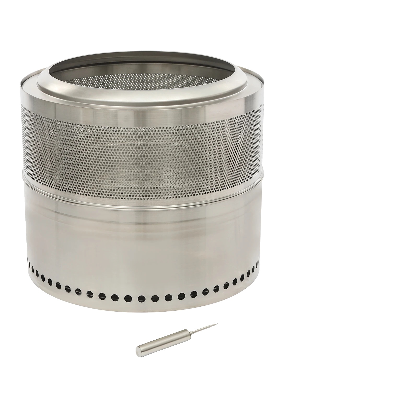 Feuerstelle, Tragbares Design, Langlebiger Edelstahl, Silber