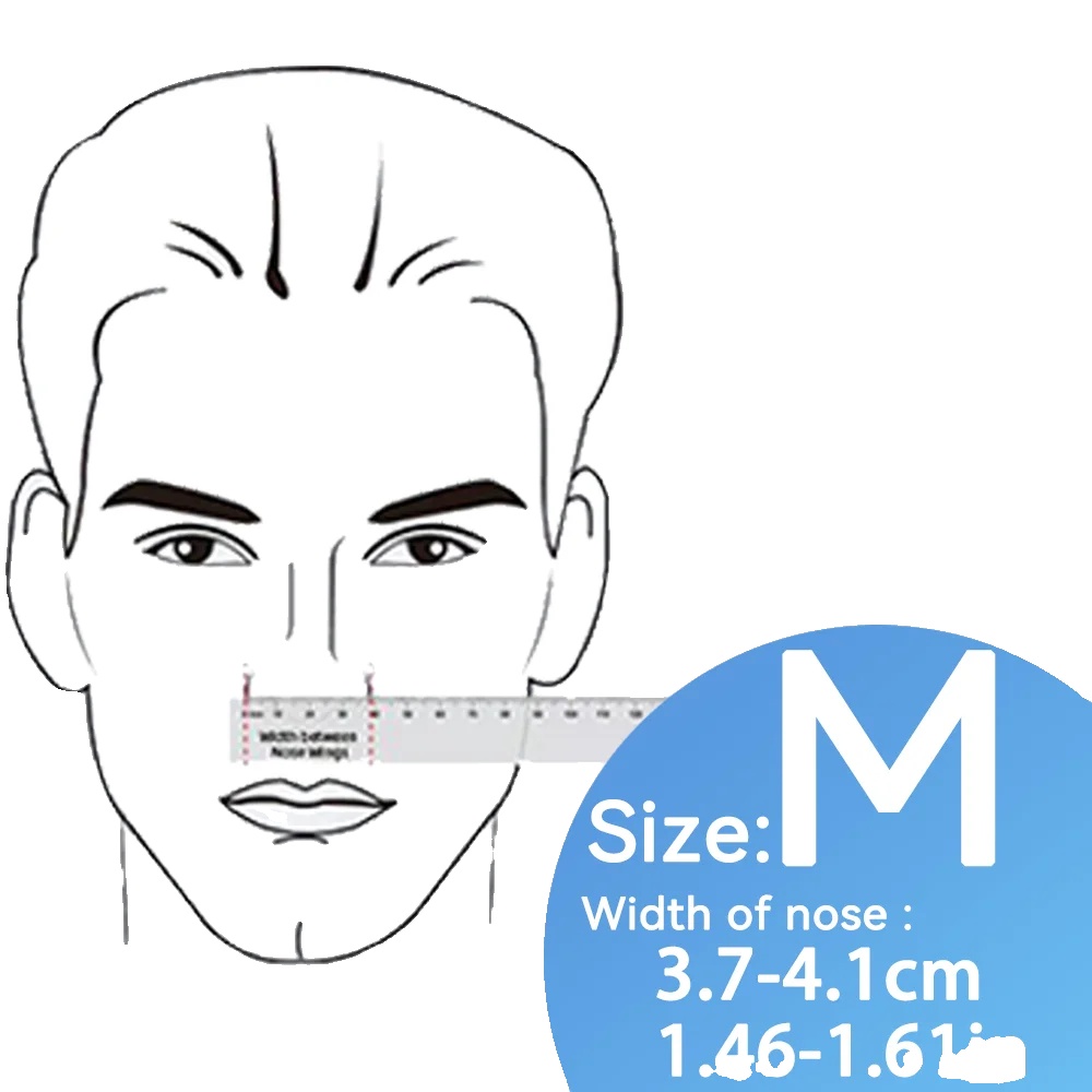 Nasen-cpap-maske, Silikonpolster, Verstärktes Kopfband, M