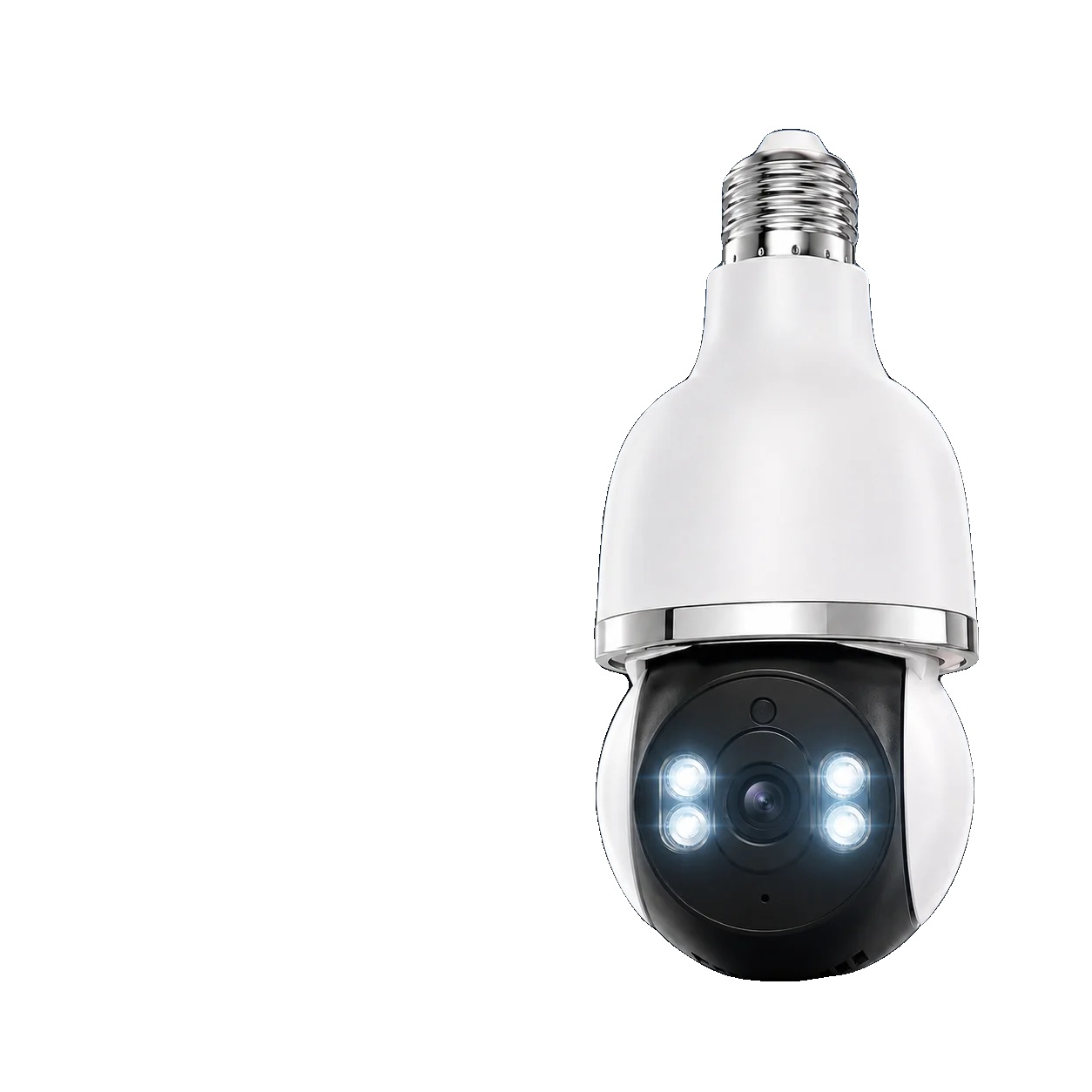 Intelligente Sicherheitskamera, 2 Mp Auflösung, Wifi (2,4 Ghz), Farb-nachtsichtfunktion, E27-fassung Kompatibel, Netzstrom