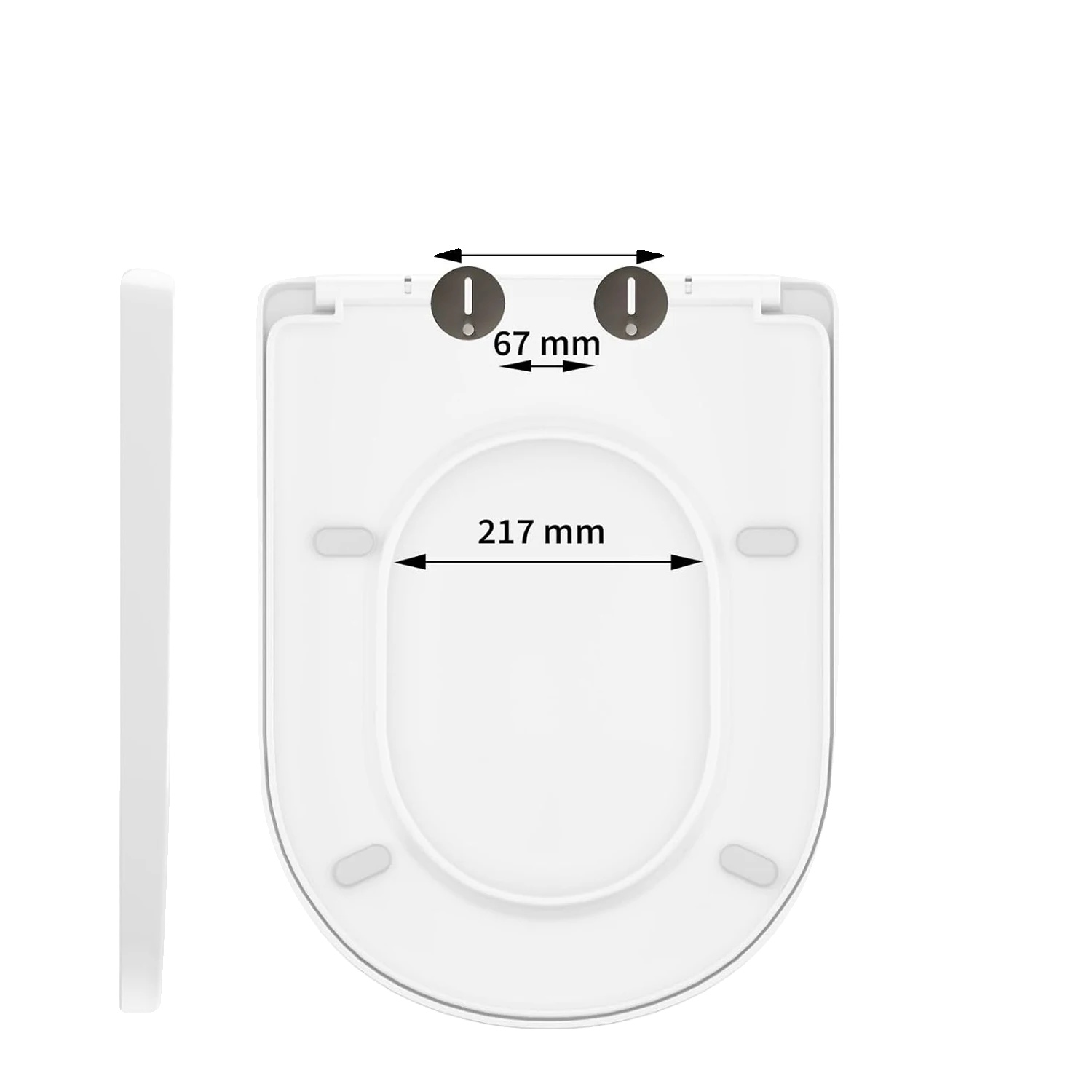 Toilettensitzabdeckung, Langlebiges Polypropylen, Universelle Passform, Vollverpackung