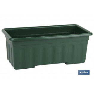 Pack Mit 12 Grünen Pflanzgefäßen Modell Azahar 50 X 21,5 X 16 Cm