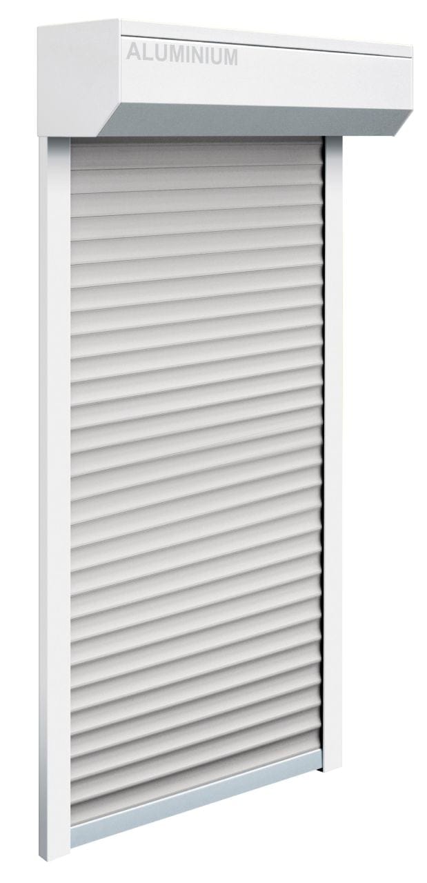 Schellenberg Sb-vorbau-rollladen 110 X 130 Cm, 45° Kasten Weiß Profile Grau