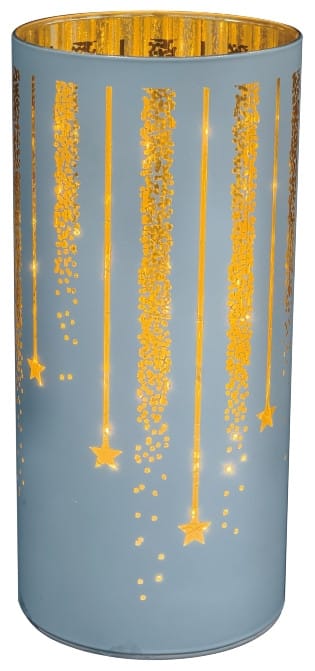 Trendline Glasgefäß Glas Ø 10 X 22 Cm Weiß Windlicht