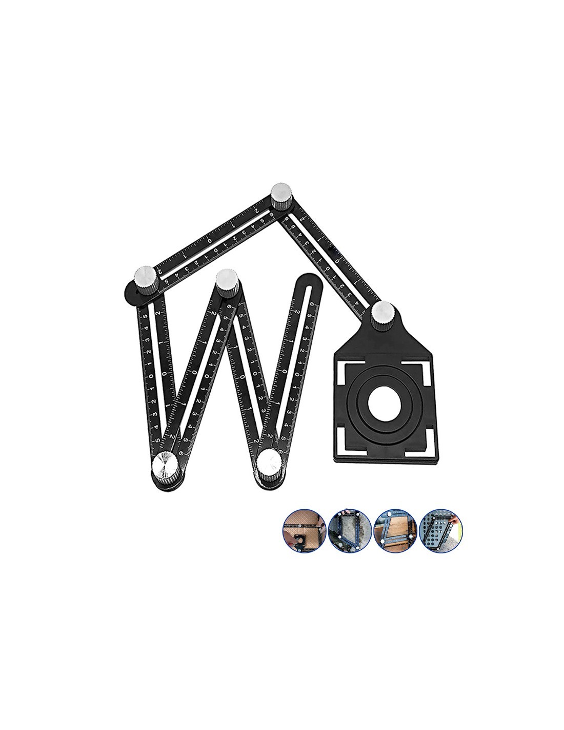 Wadfow Mehrwinkelmesslatte Für Fliesen, 12 Cm, Aluminiumlegierung