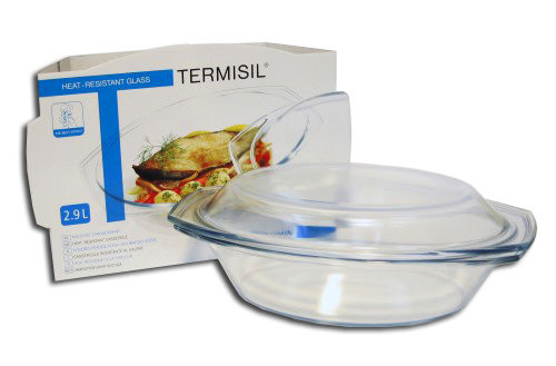 Termisil Ovale Glasauflaufform Mit Deckel, 2,9 L, Backofen/mikrowelle