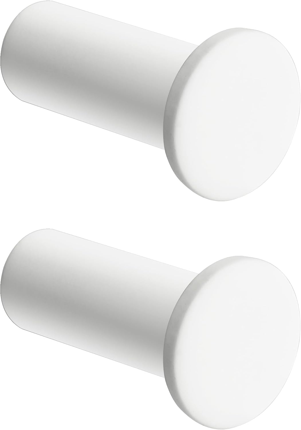 Runde Wandhaken – 2er-set – Weißer Edelstahl – Tragkraft Bis 15 Kg – Bad, Küche, Flur – 25 Mm Durchmesser