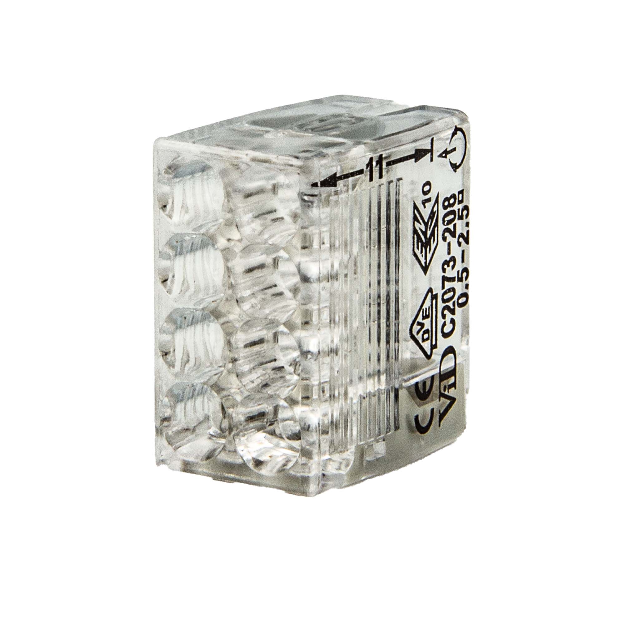Eltropa Steckklemme Typ Esk825gr - Leiter-klemme Für 8 Massivleiter 0,5 Bis 2,5 Mm²