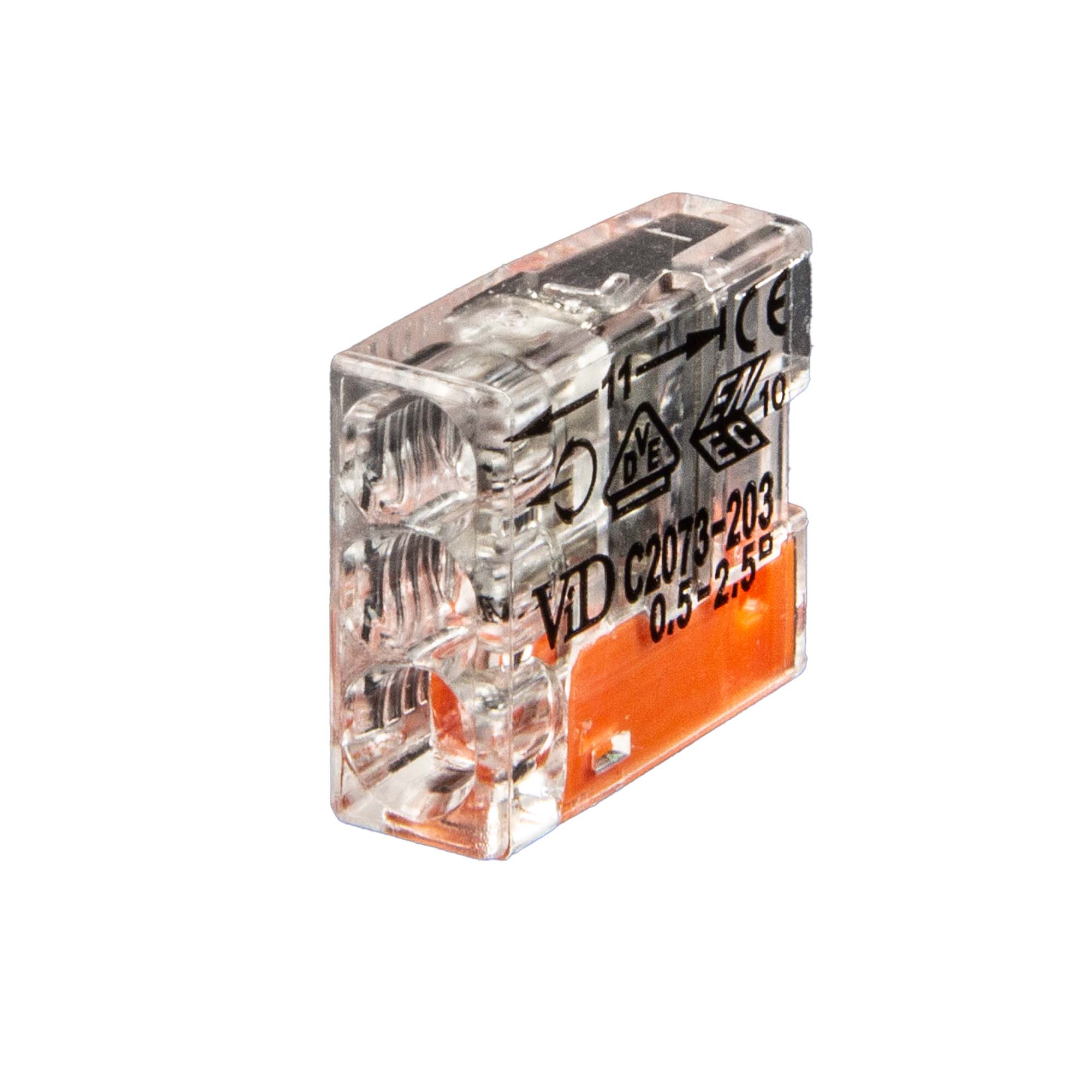Eltropa Steckklemme Typ Esk325or - Leiter-klemme Für 3 Massivleiter 0,5 Bis 2,5 Mm²