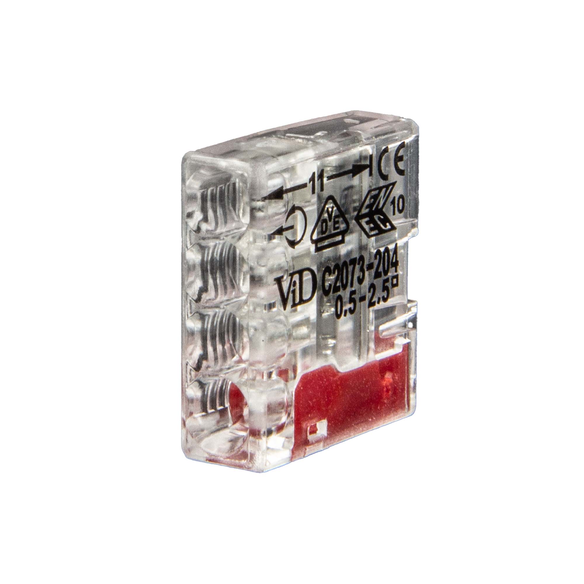 Eltropa Steckklemme Typ Esk425rt - Leiter-klemme Für 4 Massivleiter 0,5 Bis 2,5 Mm²